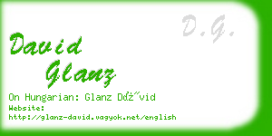 david glanz business card